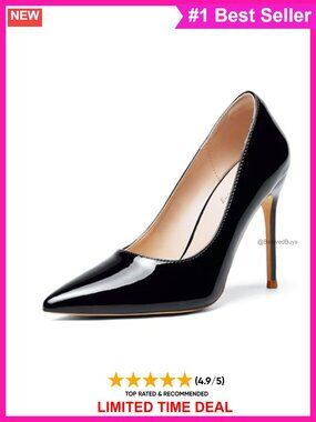 Women's High Heels Pumps Closed Pointed Toe Stiletto Slip-On
